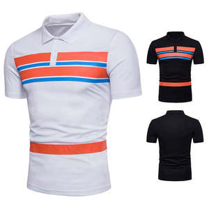 Camiseta de Verano para Hombre, Talla Grande, Informal, a la Moda, con Bloques de Color, Último Diseño, Camiseta Polo de Manga Corta de Algodón para Hombre - Product Image 3