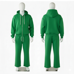 Custom <b>Men</b> Fleece Hoodie Jogger Set 100% Cotton Solid <b>Pullover</b> Tracksuit High Quality Winter Wear - Product Image 1