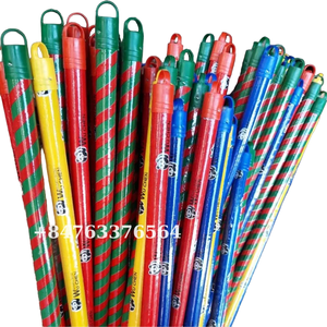 Manche de balai en bois enduit de PVC 2 en 1 poils doux écologique de haute qualité prix bon marché de l'usine 70cm 80cm 120cm - Product Image 5