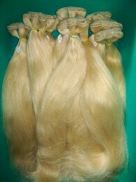 Extensions de cheveux vierges indiens Remy de qualité supérieure, blond 613, double trame machine, vente en gros, extensions de cheveux indiens Temple blond 613 - Product Image 3