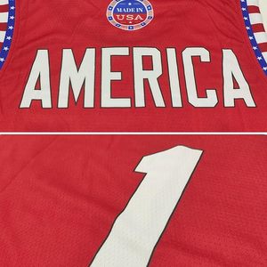 Camiseta de Baloncesto de EE. UU. con Estampado Sublimado de la Estatua de la Libertad, Roja, Unisex, para Adultos, de Secado Rápido, de Poliéster - Product Image 2