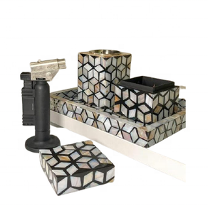 Árabe Ramadán regalo conjunto madera madre perla incrustaciones Mubkhar Bakhoor quemador bandeja Oud quemador Oriente Medio incensario hueso incienso difusor - Product Image 2