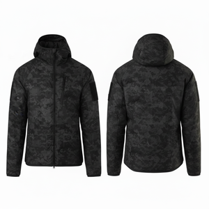 Men's Apparel Safety Waterproof Windproof Camouflage Hooded Jacket Lightweight Outdoor Workwear Jacket with Full <b>Zip</b> Design - Product Image 2