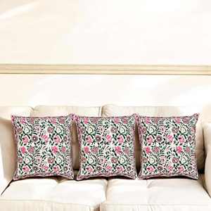 Top Blossom Floral Print <b>Cushion</b> <b>Cover</b> with Hidden Zipper Decorative Pillow Case for Home Office Hotel and Cafe Interior Styling - Product Image 3