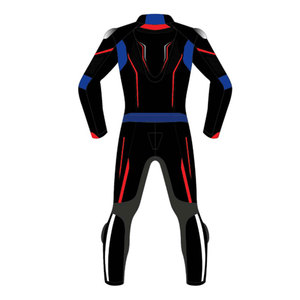 Combinaison de course en cuir pour homme à manches longues, imperméable, bicolore, toutes saisons, pour moto et course automobile - Product Image 5