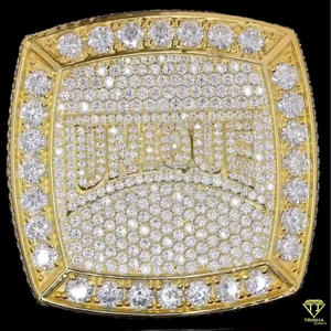 Unique Iced Out Diamond <b>Cocktail</b> <b>Ring</b> 22K <b>Gold</b> Plated Pave Setting Men's Hip Hop Statement Signet <b>Ring</b> - Product Image 5