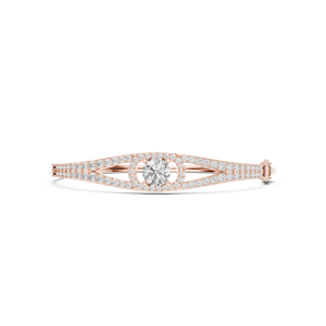 10K Lab Grown Diamond Luxury Round Cut Diamond Openwork Tennis <b>Bracelet</b> in Rose Gold Lab Grown Diamond <b>Bracelet</b> for Women - Product Image 2