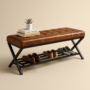 <span class=keywords><strong>Camden</strong></span> cổ điển tufted lối vào & phòng ngủ tổ chức công nghiệp giá Giày băng ghế dự bị với kim loại chân và kệ - Product Image 6