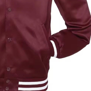 <b>Mens</b> Satin Baseball Style <b>Jacket</b> <b>Lightweight</b> <b>Casual</b> Fashion Outerwear Ribbed Cuffs Full Zip Comfortable Daily Wear <b>Jacket</b> - Product Image 3