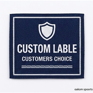 Étiquettes tissées personnalisées en gros pour vêtements, avec logo de marque, imprimées sur tissu, à coudre pour chemises - Product Image 1