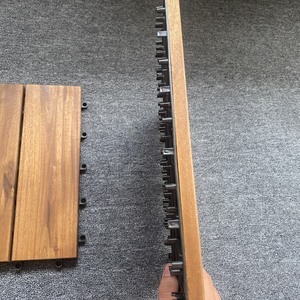 Contemporary Waterproof Eco-Friendly Vietnam Acacia Wood Outdoor Deck <b>Tiles</b> Anti-Slip <b>Interlocking</b> Matt Finish Oiling Surface - Product Image 4