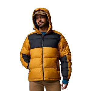 <b>Mens</b> Winter Quilted Jacket 350 GSM Polyester Puffer <b>Coat</b> Thermal Insulated <b>Warm</b> Hooded Outdoor Work Casual Streetwear OEM - Product Image 1