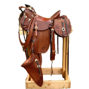 Selle de course personnalisée de qualité supérieure avec arbre en bois pour cavaliers, fabriquée en Inde, siège en cuir de vache véritable artisanal - Product Image 5