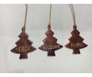 Décoration de Noël miniature dorée, ornement suspendu pour arbre de Noël, décoration murale et de porte personnalisée pour les fêtes, au meilleur prix - Product Image 2