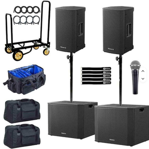 Altavoces activos autoamplificados DJ XPRS102 de 10 pulgadas con paquete doble de subwoofer de 18 pulgadas - Product Image 3