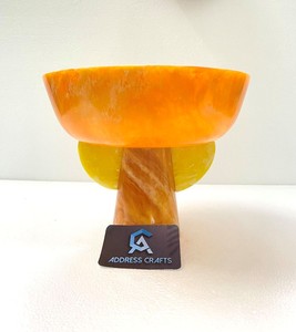 Cuencos de resina modernos para decoración del hogar, platos para dátiles, cuencos de resina con pie, cuencos de resina hechos a mano para servir, ideales para Ramadán y Eid. - Product Image 4