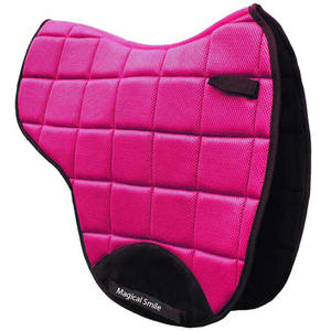 แผ่นรองอานม้าคุณภาพสูง ระบายอากาศได้ดี แผ่นรองอานหรูหรา สีชมพู แผ่นรองอานสำหรับกระโดดขี่ม้า รุ่น Ridder Love This Saddle Pads - Product Image 6