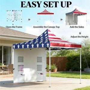 Carpa Plegable con Diseño de Bandera Americana, Toldo, Pavilón - Product Image 4