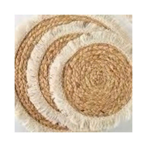 Natural Fiber Seagrass <b>Table</b> <b>Mat</b> Handwoven <b>Round</b> Placemat for Kitchen Dining Decoration - Product Image 1