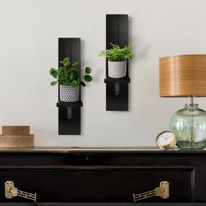 Supports muraux en métal moulé pour bougies, décoration murale, bougeoirs, dernière arrivée, support artisanal, couleur noire. - Product Image 3