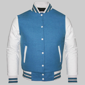 Vestes de baseball pour hommes personnalisées de haute qualité, confortables, col en V, en polaire, en cuir, en laine, imperméables, coupe-vent, pour la saison hivernale - Product Image 1