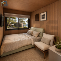 Modules de vie autonomes de luxe, maison préfabriquée moderne, maison conteneur de 20 pieds, cabines de villégiature avec chambre et salle de bain
