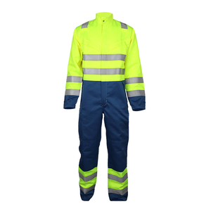 LANBO Vêtements de travail haute visibilité unisexe en coton fluorescent réfléchissant, antistatiques, respirants, certifiés CE/UE, avec détection par détecteur de métaux - Product Image 2