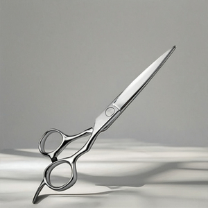 Ciseaux de coiffure haut de gamme pour droitiers, non pliables, en acier inoxydable japonais, outils de beauté, lame incurvée tranchante, manche en acier - Product Image 6