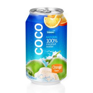 Bebida de Agua de Coco 100% Natural de 330 ml, Sabor Original a Durazno y Naranja, Bebida de Jugo de Coco, Proveedor de Vietnam, Marca Privada OEM - Product Image 4
