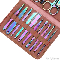 Kit de manucure professionnel de luxe classique en acier inoxydable 7-en-1 avec logo personnalisé pour adulte, léger, en boîte individuelle, de fabrication OEM
