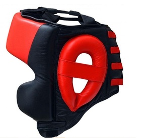 Casco de Boxeo de Cuero PU de Alta Calidad, Protector de Cabeza Personalizable para Entrenamiento, Equipo de Lucha OEM de Fábrica, Protección de Cabeza Ajustable - Product Image 2