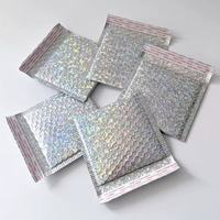 Pochette d'expédition métallique personnalisée en polybulle brillante pour cosmétiques, bijoux, vêtements, perruques – Emballage imprimé avec traitement de surface