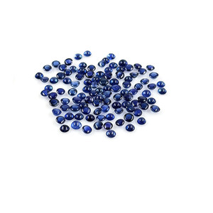 Zafiro Azul Natural de Madagascar Sin Tratar, Cabujón Calibrado Redondo de 4.5mm, Gema de Zafiro Azul Natural Facetada Suelta - Product Image 2