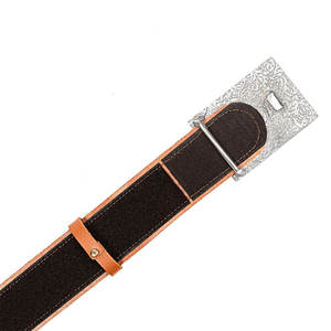 Ceinture de kilt en cuir véritable gaufré motif Thistle, gravée au laser, faite à la main, accessoire traditionnel pour tenues de kilt - Product Image 5