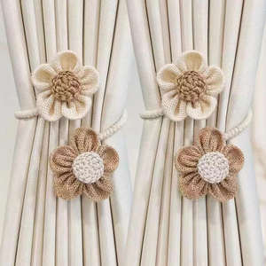 Export Quality Jute Curtain <b>Tiebacks</b> – Natural Fiber Curtain Holdbacks with Custom Logo and Packaging - Product Image 1