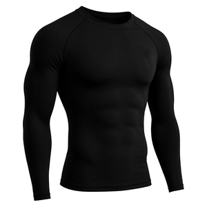 ELINE SPORTS เสื้อแรชการ์ดแขนยาวสีดำสำหรับผู้ชาย แห้งเร็ว ระบายอากาศได้ดี 260 กรัม โพลีเอสเตอร์ ชุดว่ายน้ำ - Product Image 3
