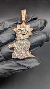 Colgante de Personaje de Dibujos Animados Personalizado con Moissanita, Chapado en Oro, con Plata 925, Joyería Fina, Colgantes y Dijes para Fiestas Hip Hop - Product Image 5