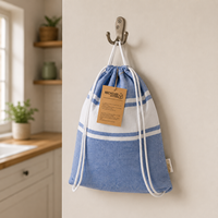 Sac à dos en coton personnalisé avec cordon de serrage |   Sac de sport recyclé |   Fournisseur en gros de sacs à dos légers pour voyages et écoles