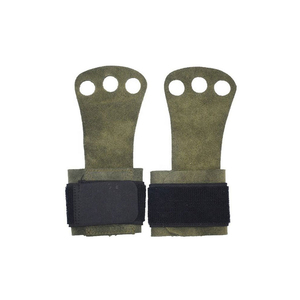 Protège-mains en cuir à 3 trous pour gymnastique, support de poignet réglable avec fermeture auto-agrippante, antidérapant, unisexe, pour entraînement de musculation - Product Image 1