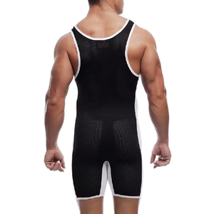 2026 High Quality Custom Sublimation Printing <b>Men's</b> Spandex Polyester Durable <b>Wrestling</b> <b>Singlet</b> - Product Image 2