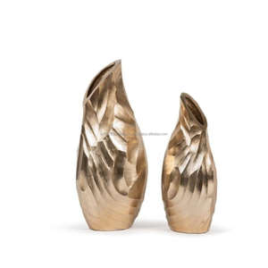 Ensemble de vases à fleurs de table de Style supérieur fabriqués à la main supports de plantes artificielles les plus vendus Pot de luxe en métal incroyable Vase indien en laiton - Product Image 3