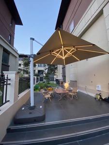 Gran oferta, paraguas Rectangular romano con energía Solar, paraguas Led para pesca al aire libre, paraguas de carga eléctrica, Patio blanco - Product Image 6