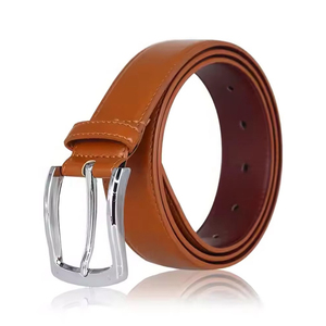 Ceinture en cuir de vachette décontractée pour homme, style tendance - Haute qualité, boucle argentée respirante, faible MOQ 10 pièces - Product Image 4