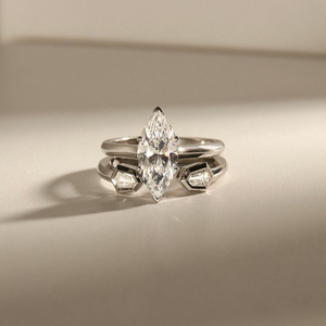 Brilliant White Marquise Cut Diamond Solitaire <b>Ring</b> <b>Set</b> Sterling Silver Anniversary Jewelry Elegant Gift <b>for</b> <b>Women</b> - Product Image 1