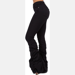 High Quality 2026 New Style Women Ripped Jeans Denim Stretch Slim Fit Flared Trousers High Waist Plus Size Women's OEM - Product Image 2