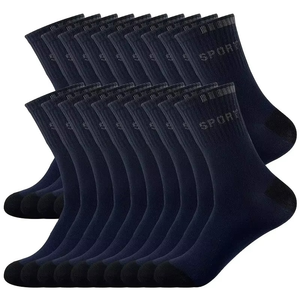 White Crew Sport <b>Socks</b> With Black Logo Breathable Cotton Men's Athletic <b>Running</b> <b>Socks</b> Summer Adult Size Standard - Product Image 2