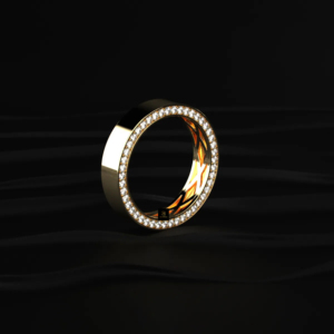 Anillo de Boda con Diamante Cultivado en Laboratorio de Corte Brillante Redondo de 1.25 Ct para Hombre, Certificado IGI, Oro Amarillo, Blanco y Rosa, Sofisticado - Product Image 3