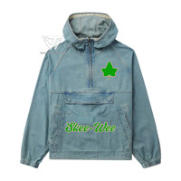 Alpha grec personnalisé | Kapa | Vêtements de sororité Alpha brodés Anorak coupe-vent jean veste en jean attirail grec