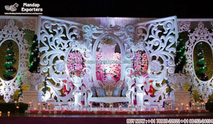 Designer C Style Fiber Panels for Stage Setup Trending Stage <b>Frames</b> for Ring Ceremony Latest Round <b>Frames</b> for <b>Wedding</b> Stage USA - Product Image 2