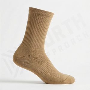 Crew <b>Socks</b> Solid Color Cotton Bamboo Fiber Breathable Knitted Regular Style Adult Spring Casual Daily Life Use - Product Image 3